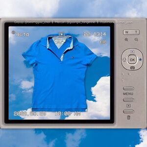 Blue Tommy Hilfiger polo shirt